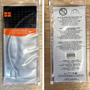 NEW Nike Silicone Swim Cap Silver